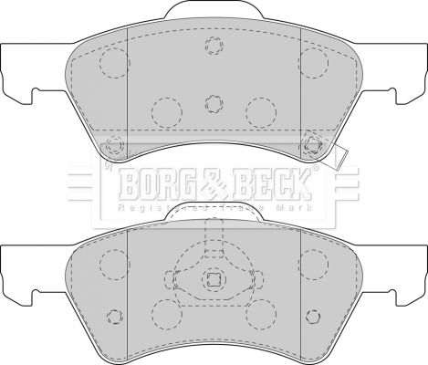 BORG & BECK Комплект тормозных колодок, дисковый тормоз BBP1745